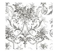Laura Ashley Tuileries Charcoal Grey Wallpaper | Charcoal Grey Damask Design | Paste the Wall | Eco-Friendly