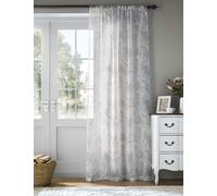 Laura Ashley Tuileries Sheer Voile Curtains Light Grey Mix