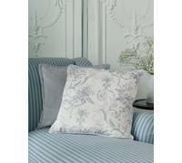 Laura Ashley Tuileries Velvet Piped Cushion Light Grey