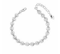 Laura Ashley Tulip Chain Bracelet B5547 - Exclusive Design | - Brass / Silver Plated