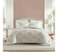Laura Ashley - Twin Comforter Set, Medium-Weight Bedding with Matching Bed Sheets, Sham & Pillowcase, Oeko-Tex Certified, Dorm Essentials (Arden Floral Pink)