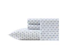 Laura Ashley - Twin Sheets, Cotton Percale Bedding Set, Lightweight & Breathable Home Decor (Francesca Blue, Twin)