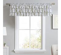 Laura Ashley - Valance, Cotton Rod Pocket Top Window Treatment, Chic Home Decor (Lindy, 18" x 50")