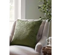 Laura Ashley Velvet Barley Embossed Cushion Green