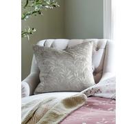 Laura Ashley Velvet Barley Embossed Cushion Grey