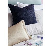 Laura Ashley Velvet Barley Embossed Cushion Navy