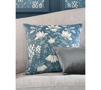 Laura Ashley Velvet Parterre Cushion Blue Mix