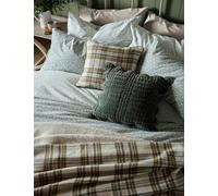 Laura Ashley Velvet Scalloped Textured Cushion Green