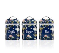 Laura Ashley VQ 3pc Canister Set - Elveden Navy