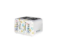 Laura Ashley 4 Slice Toaster Elveden White Silver