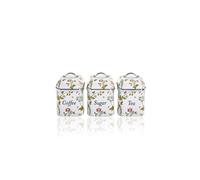 Set of 3 Laura Ashley Kitchen Storage Canisters White
