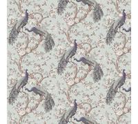 Laura Ashley Belvedere Duck Egg Peacock Smooth Wallpaper