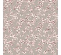 Laura Ashley Natural Flair Dove Grey Pollington Roses Smooth Wallpaper