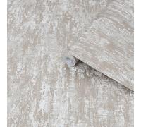 Laura Ashley Whinfell Champagne Metallic Effect Industrial Smooth Wallpaper Sample