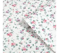 Laura Ashley White & Coral Pink Priory Smooth Wallpaper