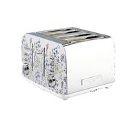 Laura Ashley Wild Meadow 4 Slice Toaster with Wide Slots & Warming Rack - Easy to Use Multi Functional Bread Toaster 4 Slice with Dual Controls, High Lift Lever, 7 Browning Levels, Defrost & Reheat