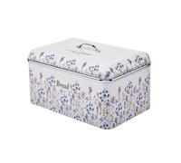 Laura Ashley Wild Meadow Floral Design Bread Bin Set With Curved And Rectangular Metal Storage Tins
