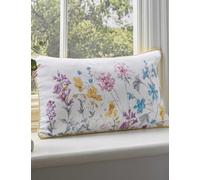 Laura Ashley Wild Meadow Pure Cotton Embroidered Cushion Multi