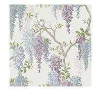 Laura Ashley Wisteria Garden Pale Iris Wallpaper | Pale Iris Floral Design | Paste the Wall