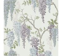 Laura Ashley Wisteria Garden Wallpaper | Pale Iris