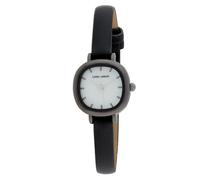 Laura Ashley Women's 24mm Small Face Vegan Leather Strap Watch (LA2095) (Black)
