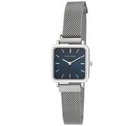 Laura Ashley Women's 25mm Square Tank 25mm Magnet Closure Watch - Women's Magnetic Mesh Strap Watch - Japanese Quartz Movement (Silver)