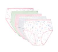Laura Ashley Women's Cotton Brief Underwear Set, High-Waisted Panties for Women, 5-Pack