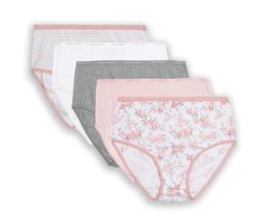 Laura Ashley Women's High Waist Cotton Briefs - Pack of 5