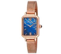 Laura Ashley Women's Mother of Pearl Dial Rose Gold Mesh Strap Watch (LA2054RG)