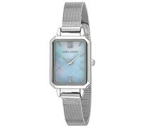 Laura Ashley Women's Mother of Pearl Dial Silver Mesh Strap Watch (LA2054SS)