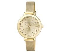 Laura Ashley Women's Round Case Mesh Watch (LA31026), Gold