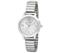 Laura Ashley Women's Round Silver Expandable Stainless Steel Bracelet Watch (LA31034SS)