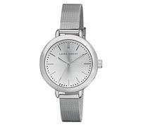 Laura Ashley Women's Silver Round Case Mesh Watch (LA31026SS)
