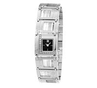 Laura Biagiotti LB0006S-02Z Women's Quartz Analog Watch with Stainless Steel Strap, Black/White, Bracelet