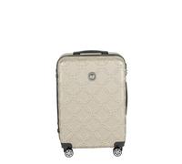 Laura Biagiotti - Medium Champagne Trolley, champagne, Large suitcase with hard shell, double-slider zip closure, and 4 multi-directional wheels.