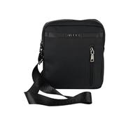 Laura Biagiotti Men's Crossbody Shoulder Bag, Adjustable Strap, Waterproof PU Leather, Multi-Pocket with Zipper, Black