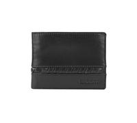 Laura Biagiotti Men's Wallet - Genuine Leather Bifold with Coin Pocket, ID Window & Gift Box, Black
