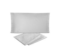 Laura Biagiotti Single Bed Sheet Set in Plain Percale 100% Cotton, Pearl Grey, Top Sheet + Fitted Sheet + Pillowcase