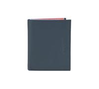 Laura Biagiotti Slim Credit Card Holder Wallet, Genuine Leather, RFID Blocking, Multicolour Interior - Navy Blue