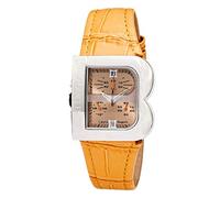 Laura Biagiotti Women's Analogue Quartz with Leather Strap, Orange, 33MM, Strap.