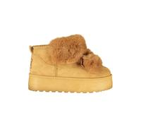 Laura Biagiotti Womens Platform Boots Faux Fur Trim - Tan - Size EU 40