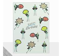 Laura Darrington Birthday Card - Little People Happy Birthday Ka-Pow Design