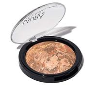 LAURA GELLER Baked Balance-n-Glow Illuminating Powder Foundation (Deep) Buildable Sheer to Light Coverage Baked Foundation, Satin Finish