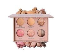 LAURA GELLER Baked Icons Complete Full Face Palette, Golden Medium | All-in-One Makeup Palette with Baked Foundations, Blush, Bronzer, Highlighter, Eyeshadows | Coverage for Mature Skin