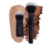 Laura Geller Beauty NEW YORK Better Together Two-Piece Makeup Brush Set for Powders and Foundation, Black, 1.0 count