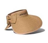 LAURA GELLER NEW YORK 40+ Club Sun Visor Hat, Beige - Embroidered