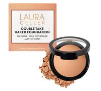 LAURA GELLER NEW YORK Baked Double Take Powder Foundation - Medium - Buildable Medium to Full Coverage - Matte Finish