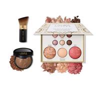 LAURA GELLER NEW YORK Baked Starter Kit- Baked Balance-n-Brighten (Toffee) + Best of the Best Tuscan Dreams Face Palette + Retractable Angled Kabuki Brush
