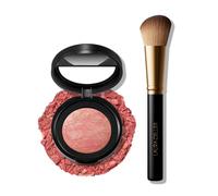 LAURA GELLER NEW YORK Blush-n-Brighten Marbleized 2-in-1 - Starfish Island - Angled Blush Brush - Ultra Soft - Never Sheds (2PC)