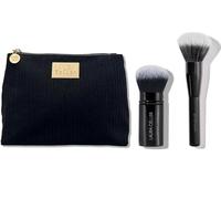 LAURA GELLER NEW YORK Corduroy Makeup Bag + 2pc Blending Beauties Brush Set